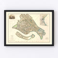 Vintage Map of Venice, Italy 1838