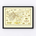 Vintage Map of Cleveland, Ohio 1937
