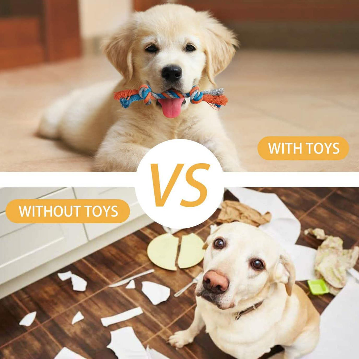 7-Piece: Puppy Cord Chew Toys