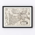 Vintage Map of England, Scotland, Ireland 1570
