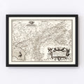 Vintage Map of Germany 1570