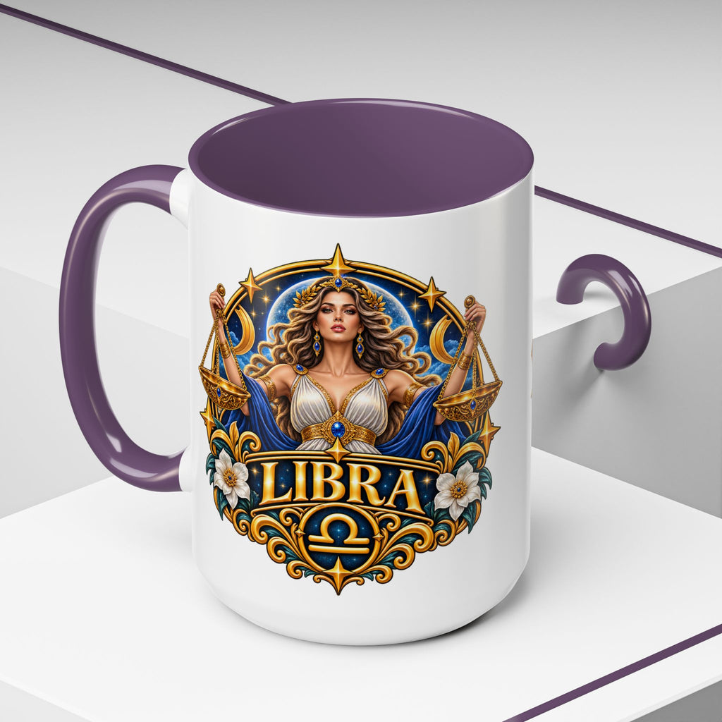 Libra Zodiac Coffee Mug – Elegant Horoscope Astrology Gift (11/15oz)