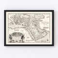 Vintage Map of Turkish Empire, 1570