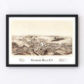Vintage Map of Hagamans Mills, New York 1890