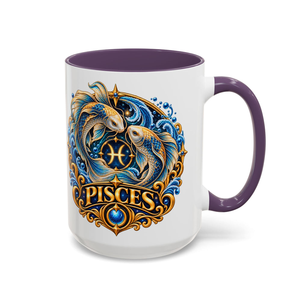 Pisces Zodiac Coffee Mug — Decorative Accent Astrology Mug (11/15oz)
