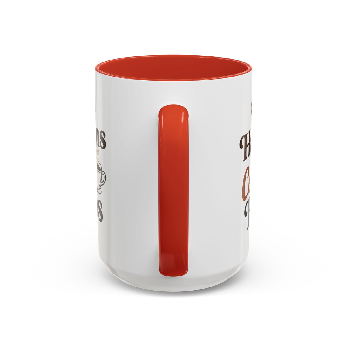 Coffee Mug — "Life Happens, Coffee Helps" Accent Ceramic Mug (11/15oz)