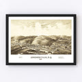 Vintage Map of Johnsonville, New York 1887