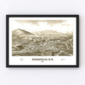 Vintage Map of Keeseville, New York 1887