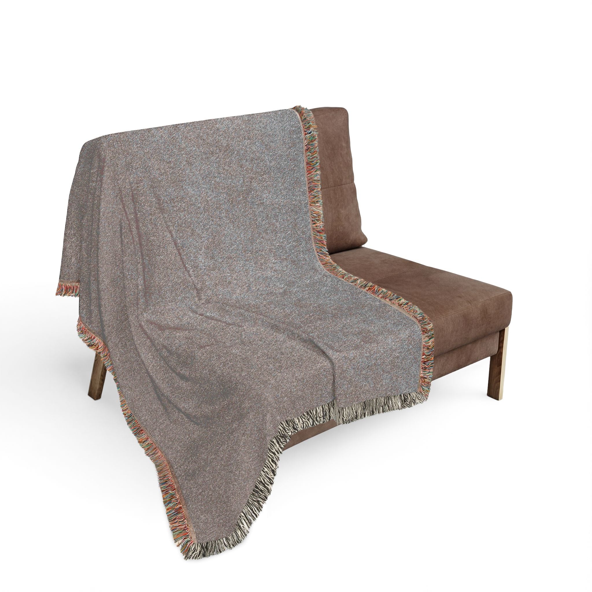 Solid Neutral Fringe Woven Blanket | Cozy Throw, Textured Weave