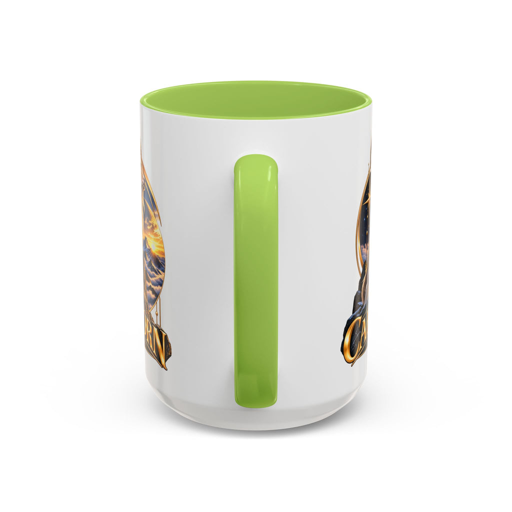 Capricorn Zodiac Coffee Mug — Astrological Goat Accent Mug (11/15oz)