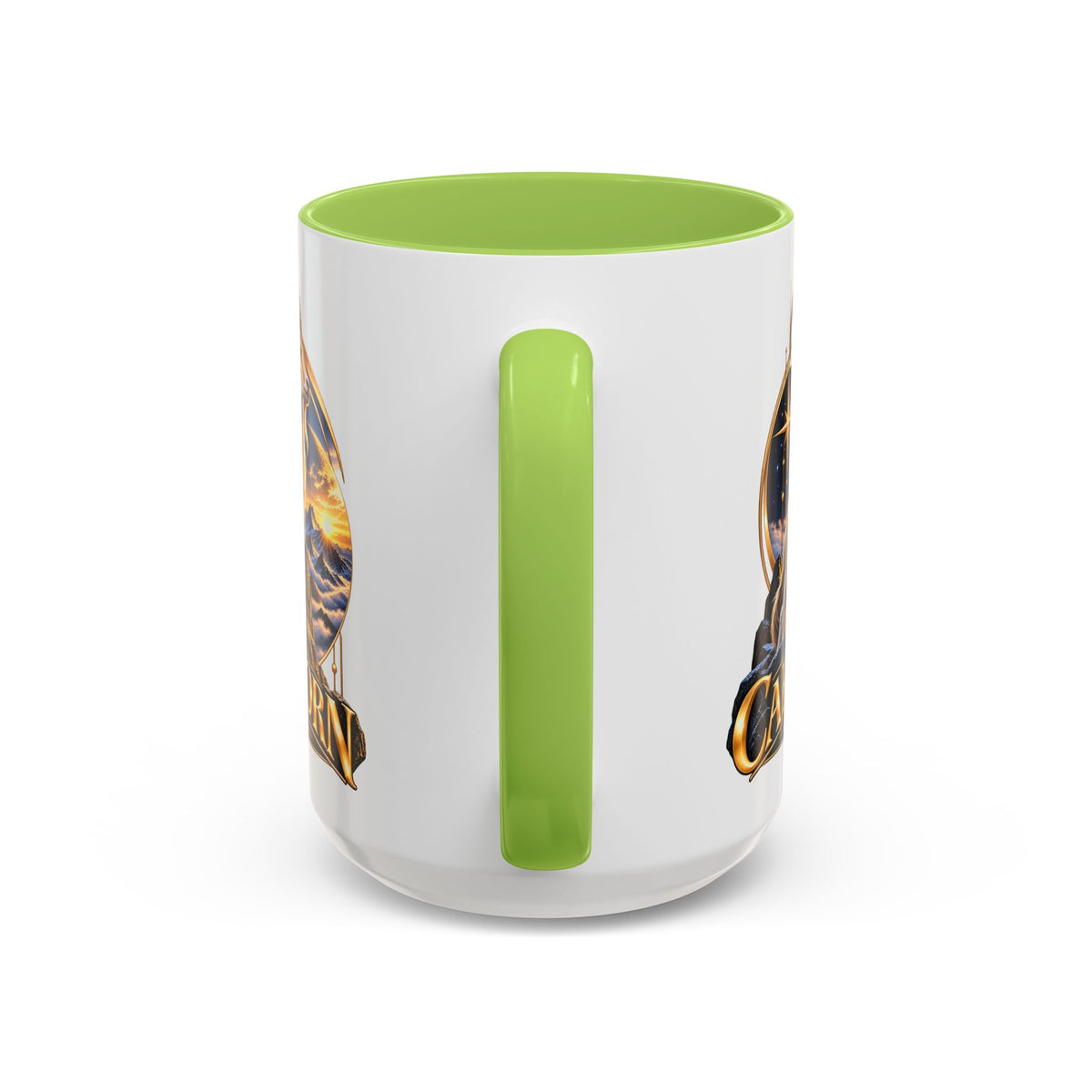 Capricorn Zodiac Coffee Mug — Astrological Goat Accent Mug (11/15oz)