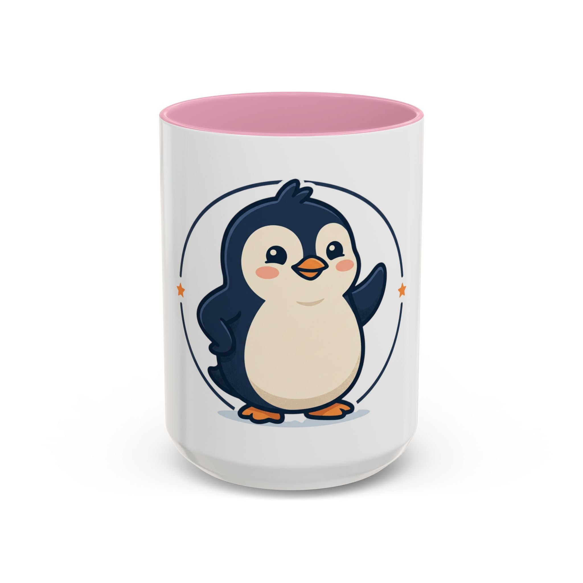 Cute Waving Penguin Mug | 11oz or 15oz Colorful Ceramic