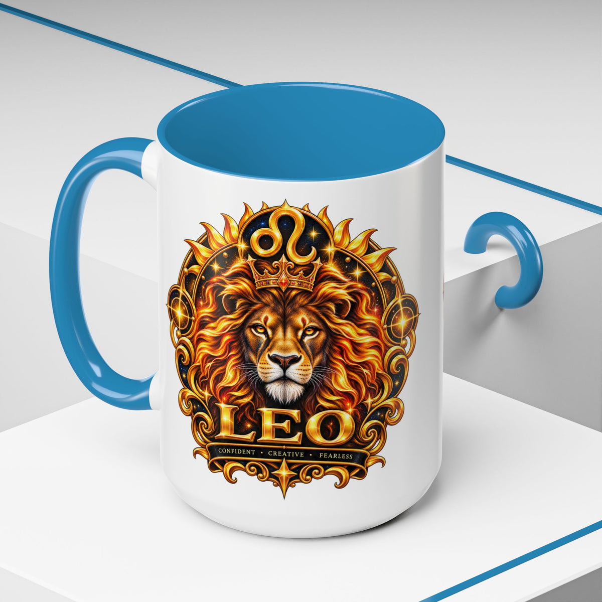 Leo Zodiac Lion Coffee Mug — Astrological Birthday Gift (11/15oz)