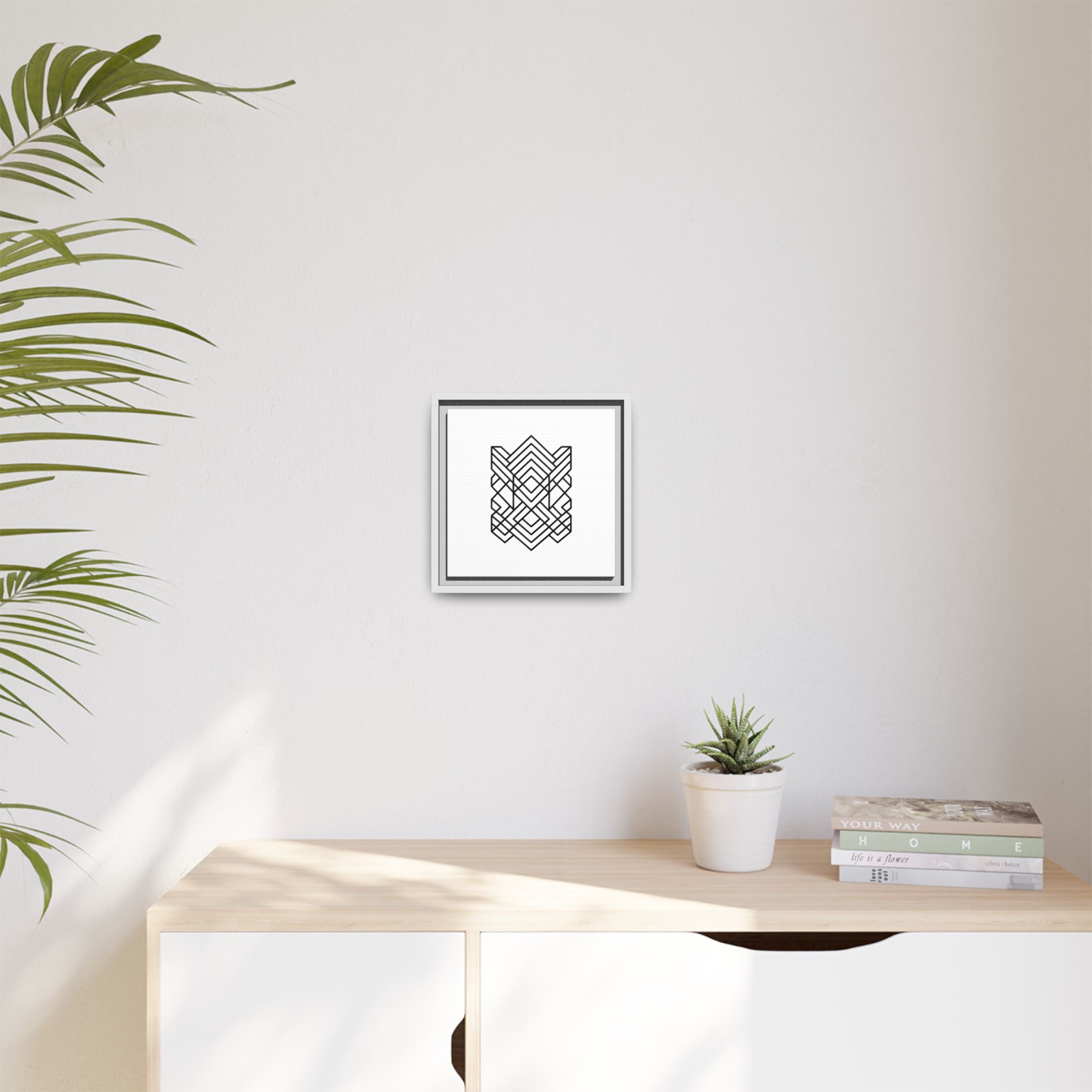 Framed Geometric Art Canvas