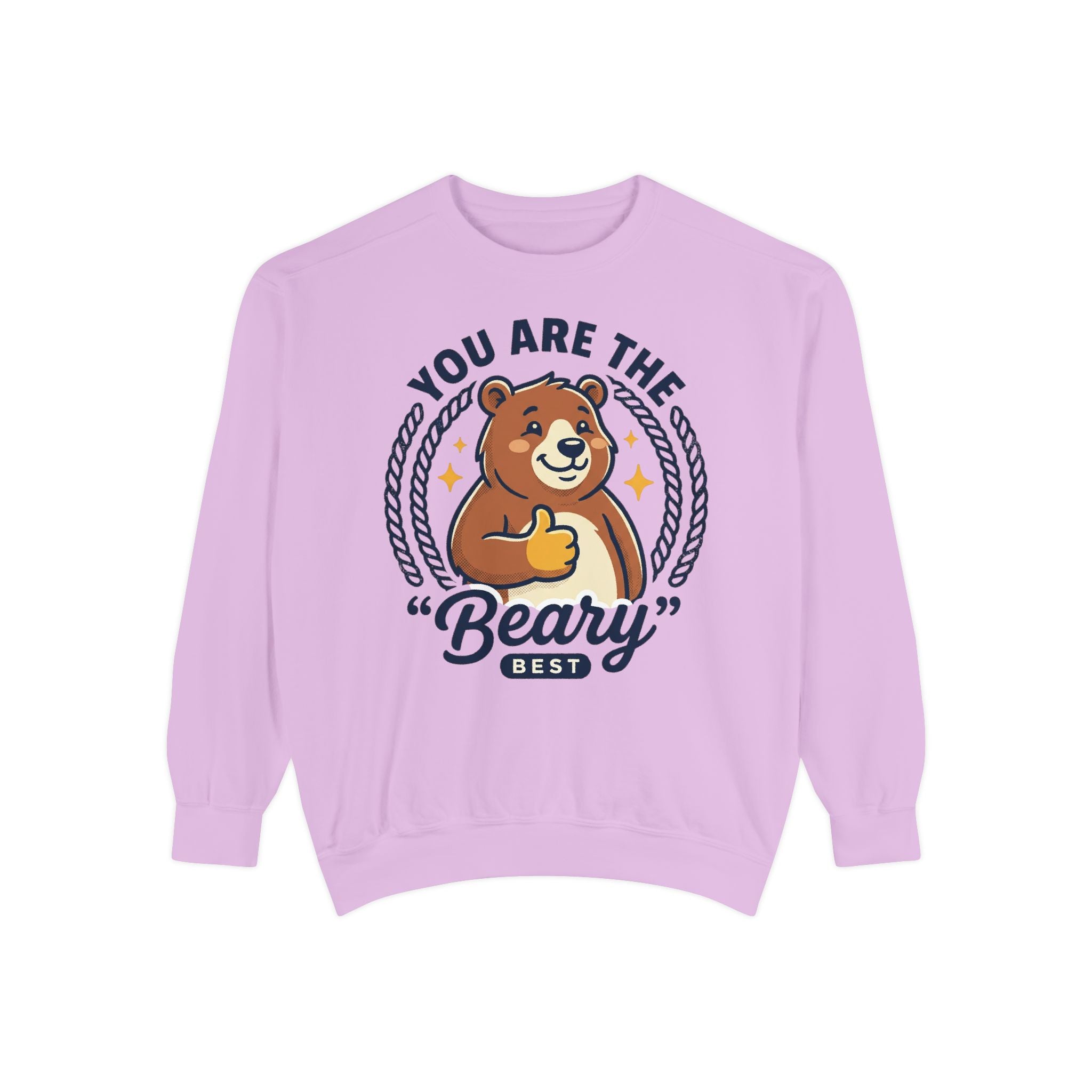 You Are The Beary Best Sweatshirt — Cute Thumbs-Up Bear Graphic
