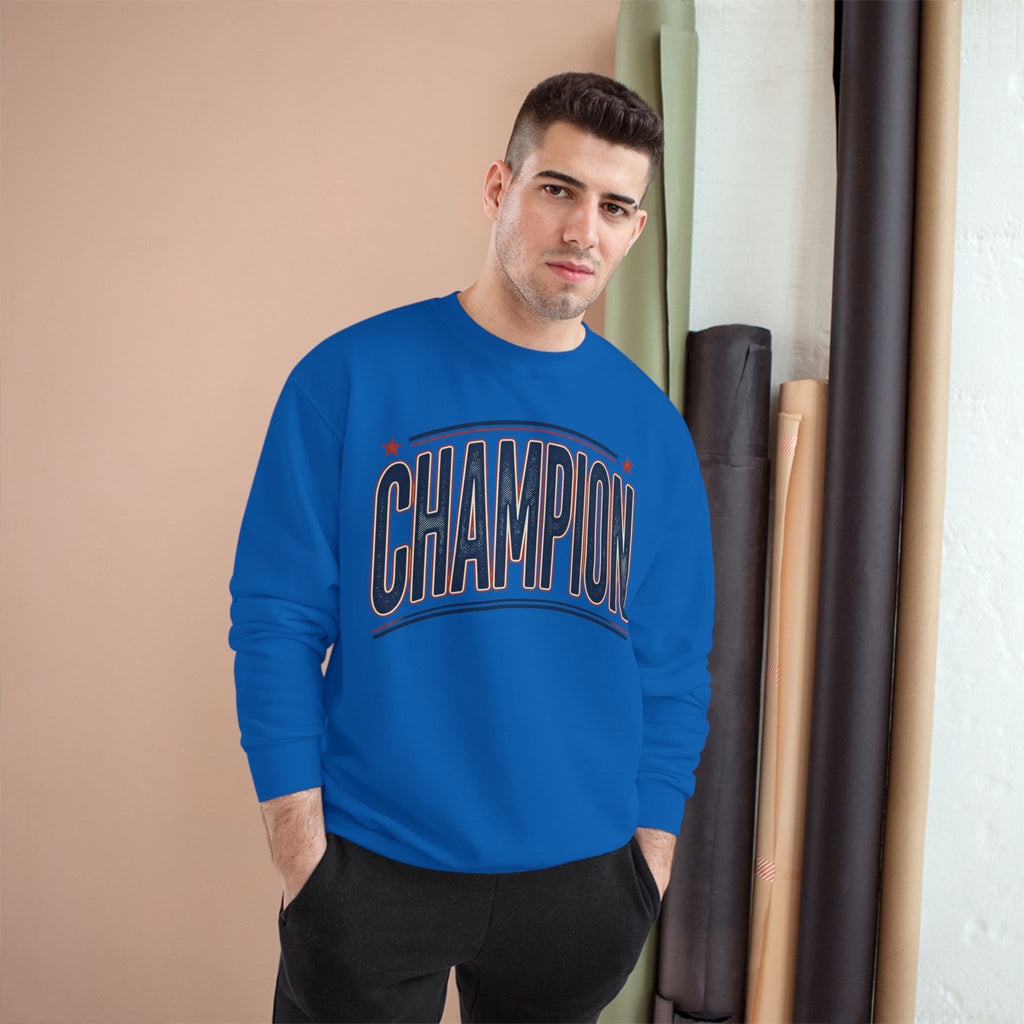Champion Graphic Sweatshirt — Retro Arch Lettering Pullover