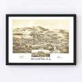Vintage Map of Millerton, New York 1887