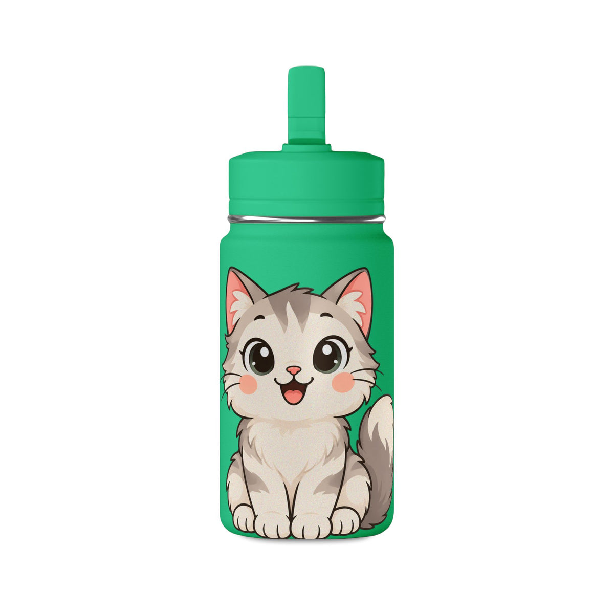 Cute Kitten Mini Water Bottle, 14oz