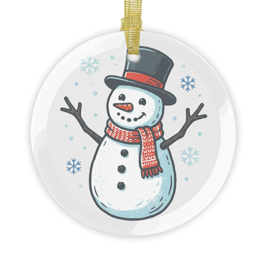 Snowman Glass Ornament