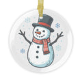Snowman Glass Ornament
