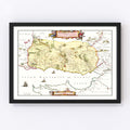 Vintage Map of Annandale, Scotland 1665