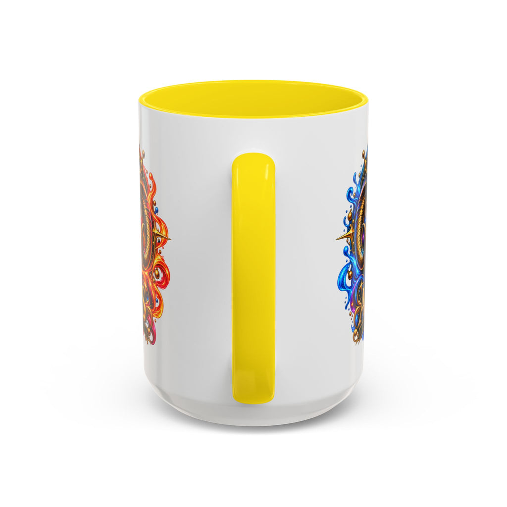 Aries Zodiac Coffee Mug — Colorful Ram Astrology Accent Mug (11/15oz)
