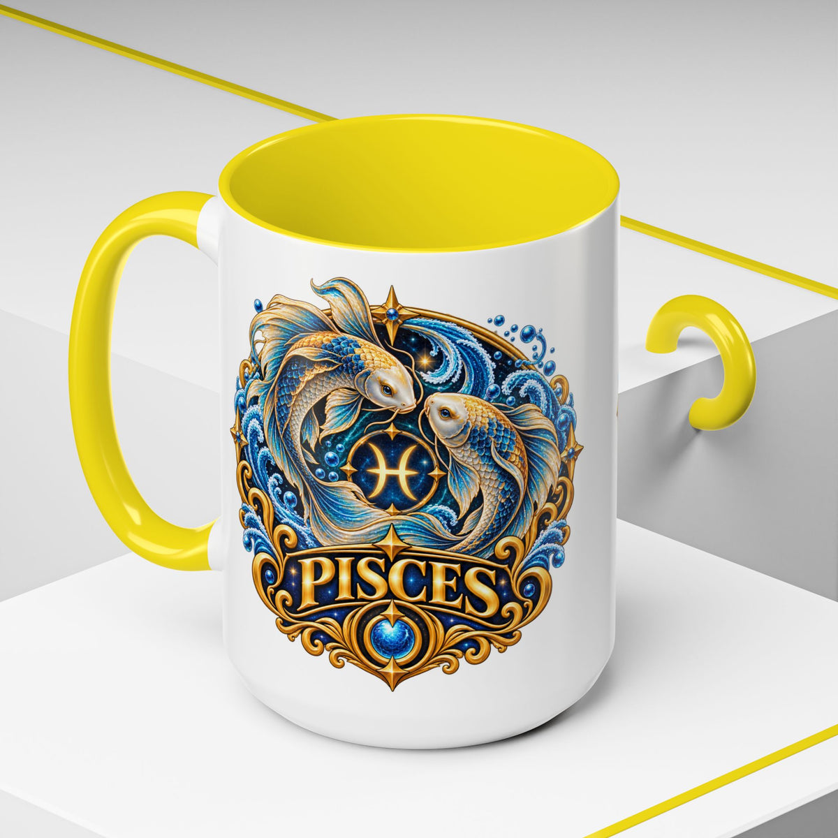 Pisces Zodiac Coffee Mug — Decorative Accent Astrology Mug (11/15oz)
