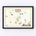 Vintage Map of Western Isles of Scotland 1665