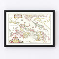 Vintage Map of Lorne, Scotland 1665