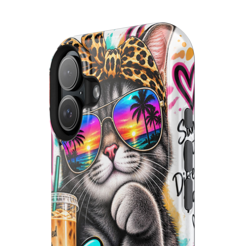 Phone Case — "Stay Pawsitive" Cat Impact-Resistant Case