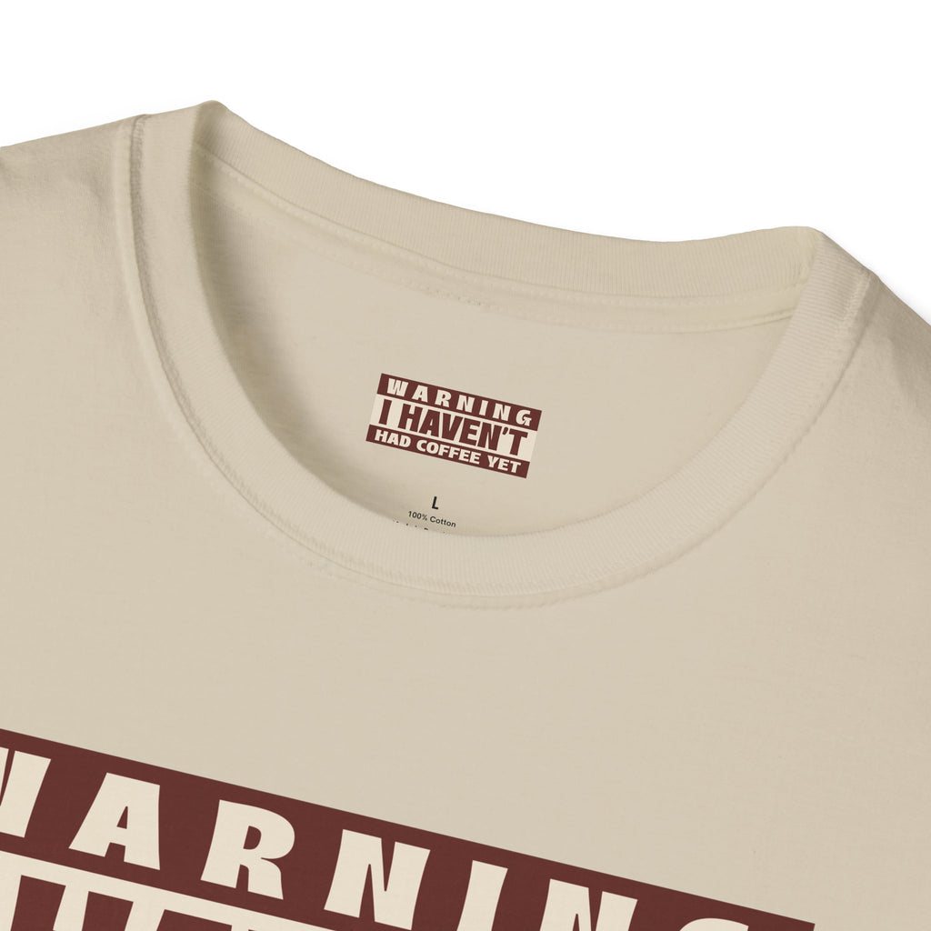 Funny Coffee Warning T-Shirt, Gift for Coffee Lovers, Casual Wear