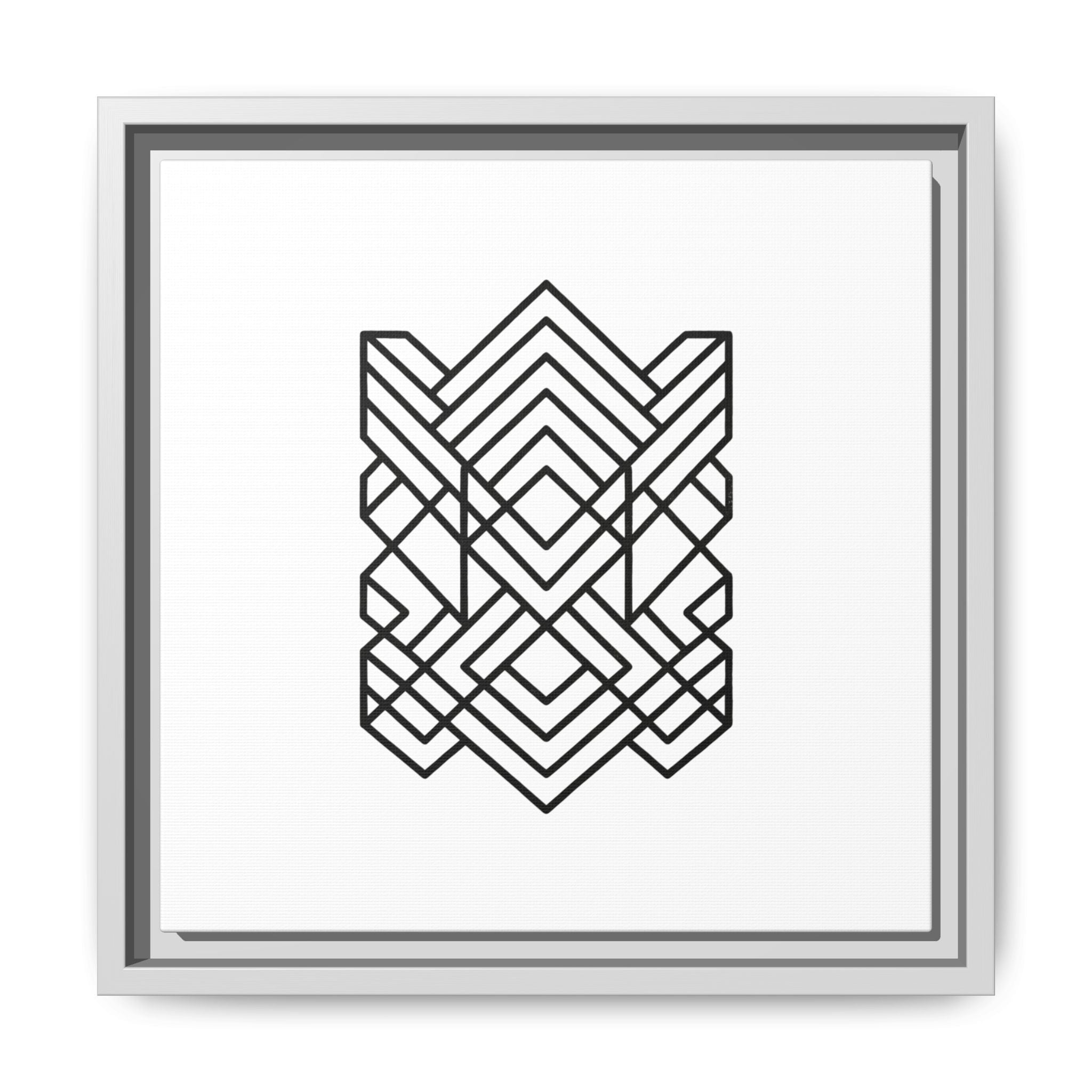 Framed Geometric Art Canvas