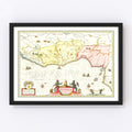 Vintage Map of Guinea 1665