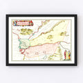 Vintage Map of Egypt 1665