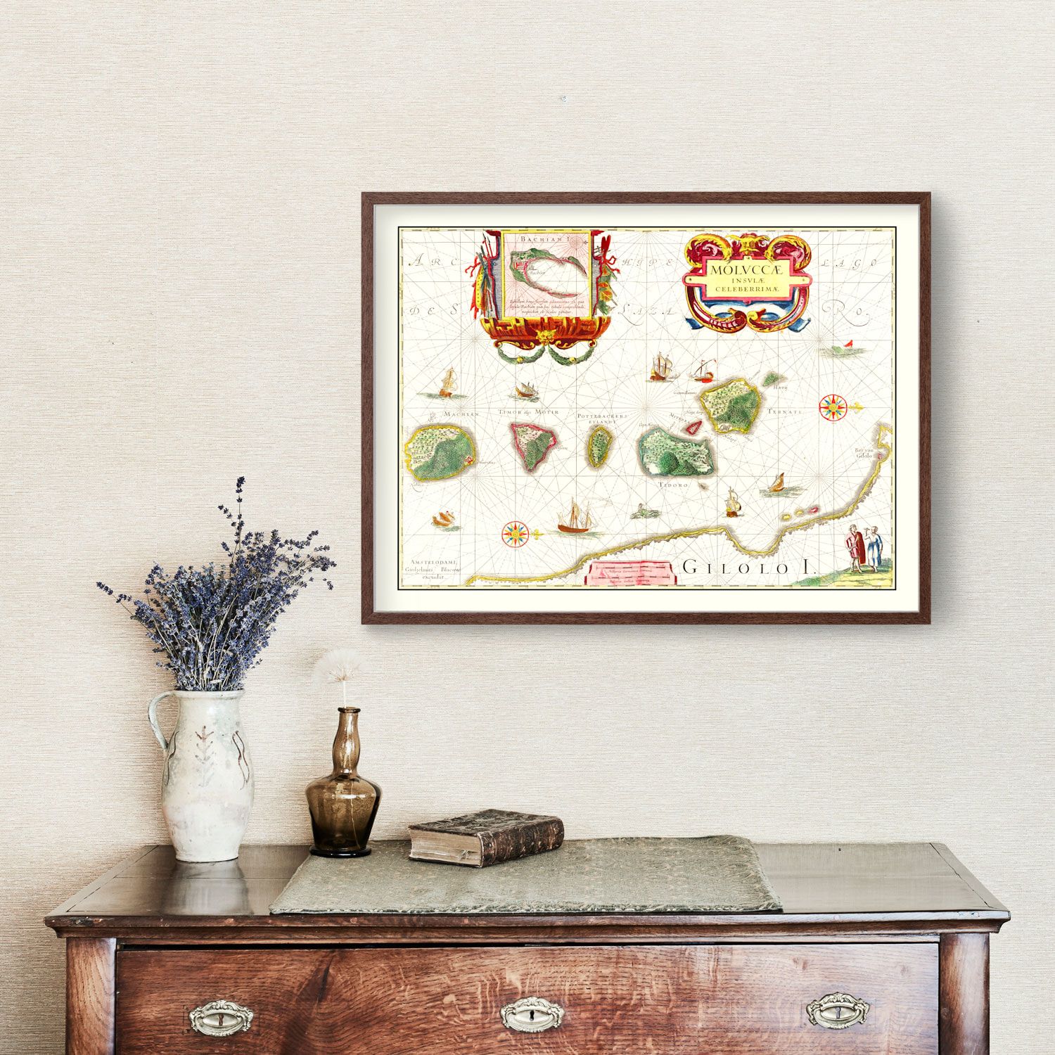 Vintage Map of the Spice Islands 1665