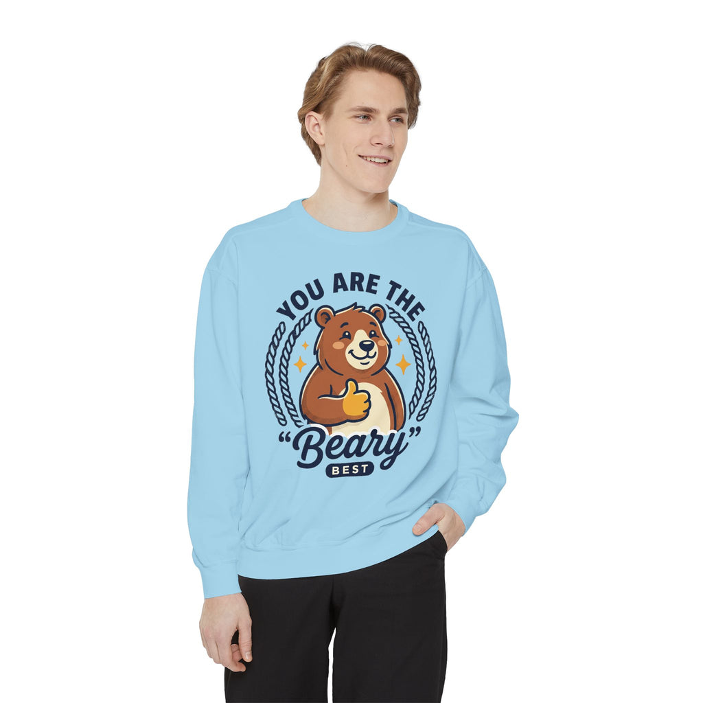 You Are The Beary Best Sweatshirt — Cute Thumbs-Up Bear Graphic