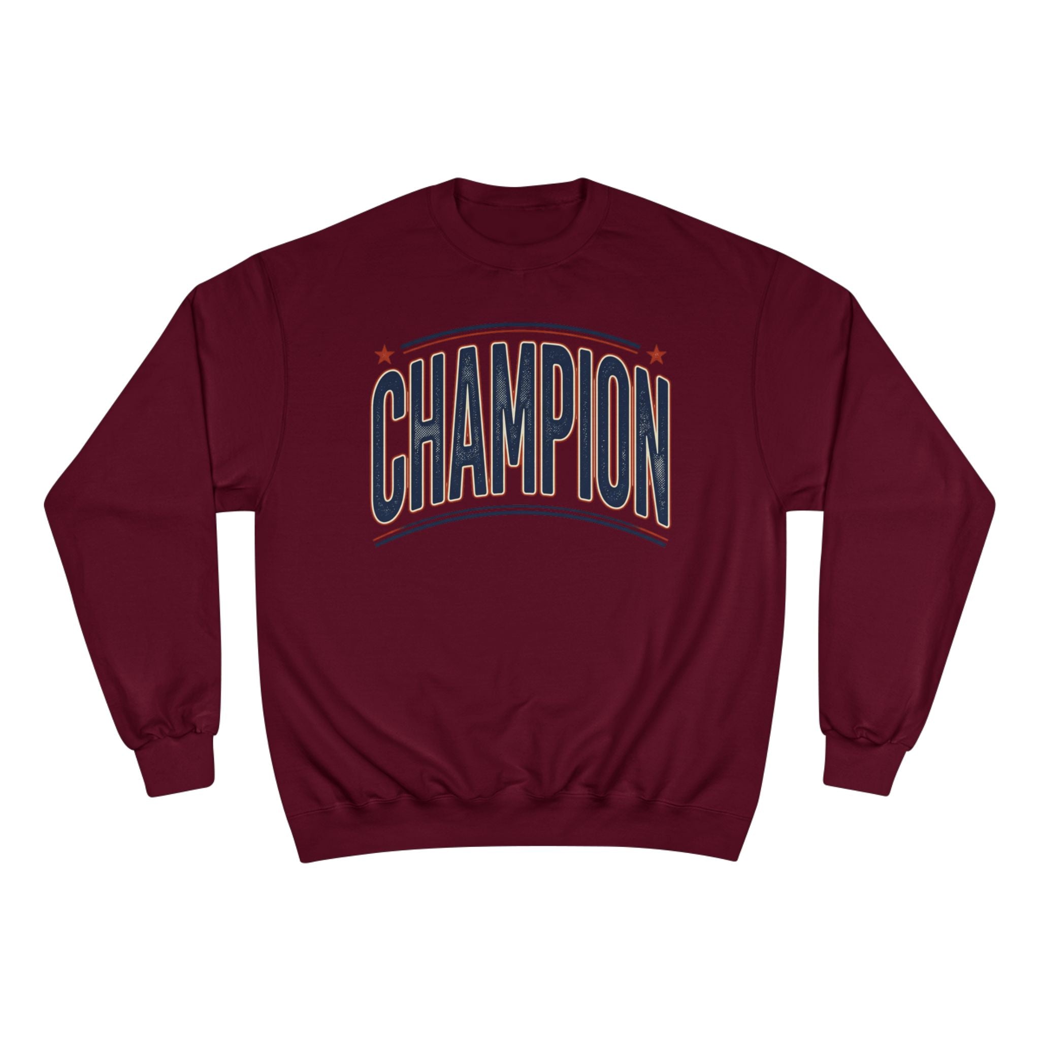 Champion Graphic Sweatshirt — Retro Arch Lettering Pullover