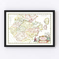 Vintage Map of Zhejiang, China 1665