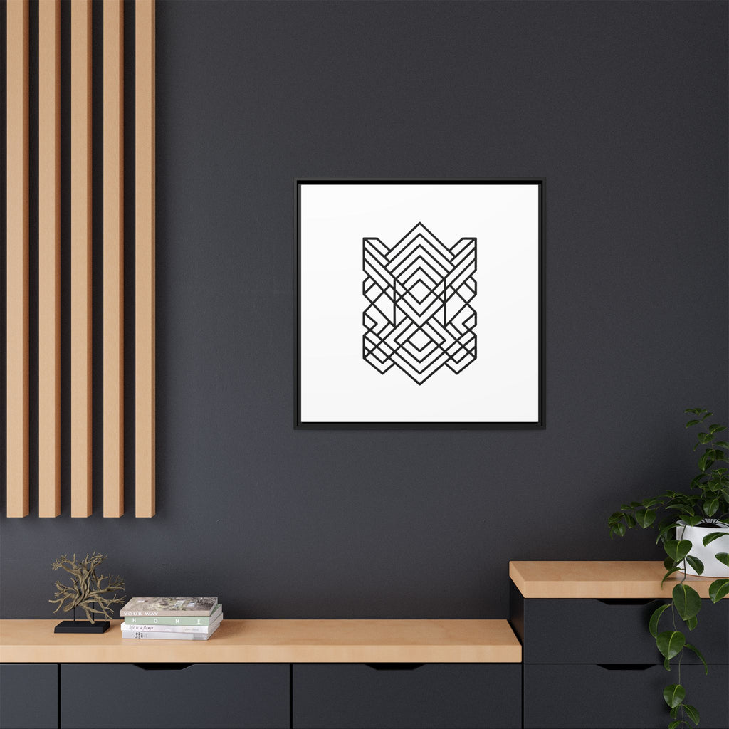 Framed Geometric Art Canvas