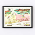 Vintage Map of Brazil 1665