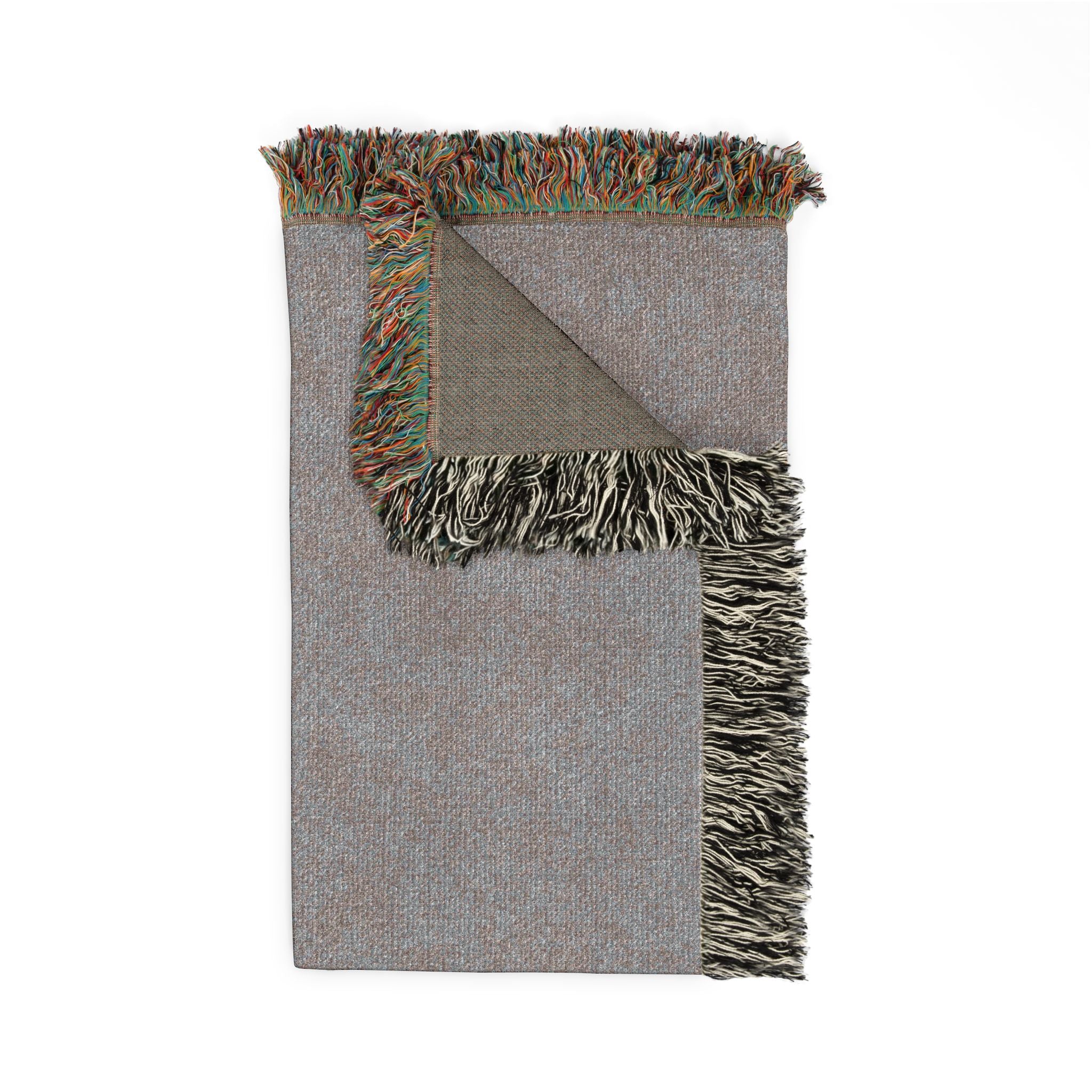 Solid Neutral Fringe Woven Blanket | Cozy Throw, Textured Weave