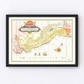 Vintage Map of Peru 1665