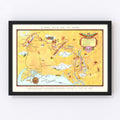Vintage Map of Alaska 1930