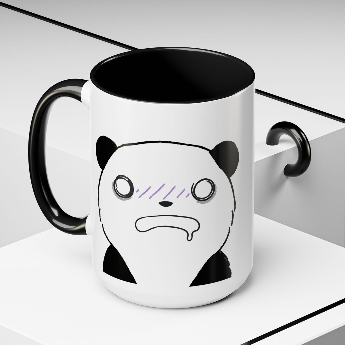 Just Give Me My Coffee!!! Accent Mug — Panda Coffee Lover Gift (11/15oz)