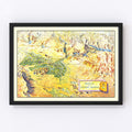 Vintage Map of Phoenix & Central Arizona 1960