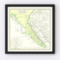 Vintage Map of California 1765