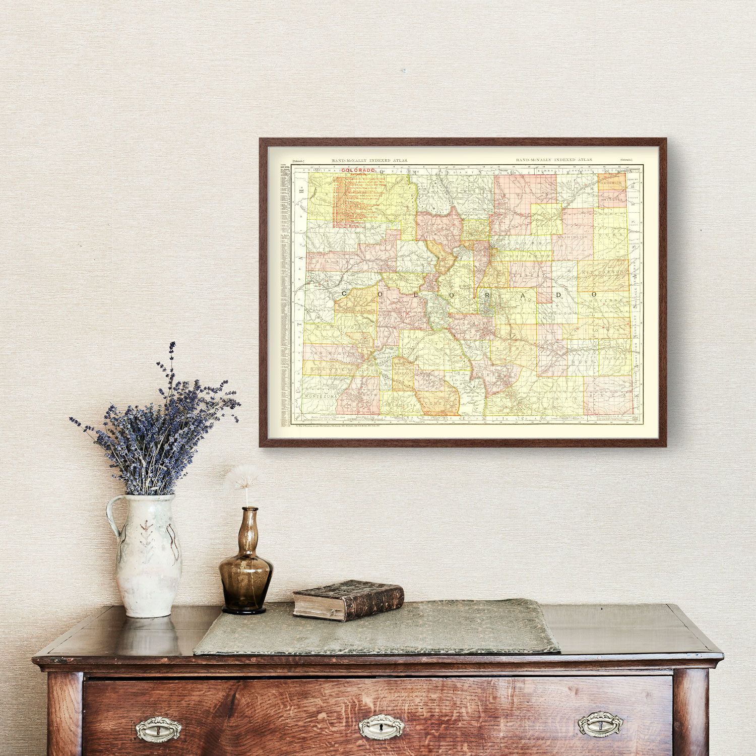 Vintage Map of Colorado 1908