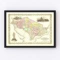 Vintage Georgetown & Washington DC Map 1856