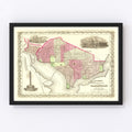 Vintage Map of Washington, DC 1866