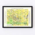 Vintage Map of Washington, DC 1919